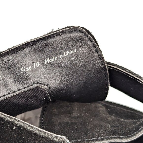 Dolce Vita Women Solid Black Suede Buckle Western Ankle Boots size 10 - Picture 6 of 8